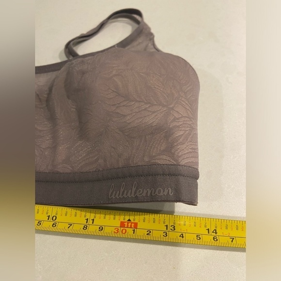LULULEMON shadow mesh bralette leaf lunar rock misty shell size Medium - Picture 7 of 9